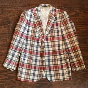 Vintage Haggar Multicolor Plaid Blazer